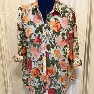 Talbot’s Floral Button Down Blouse